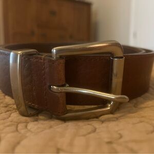 Levi’s Men's Brown Leather Belt with Silver Buckle, Size 36, Like New